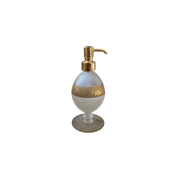 Labrazel Frosted Glass Soap Dispenser Gold Garland Bellino Gold Elegant - Picture 5 of 5